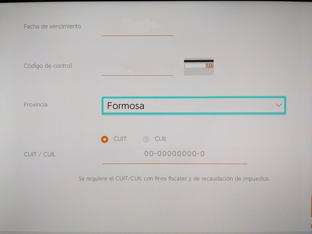 CUIT, CUIL, Cidade e como comprar na eshop da Argentina no Nintendo Switch  