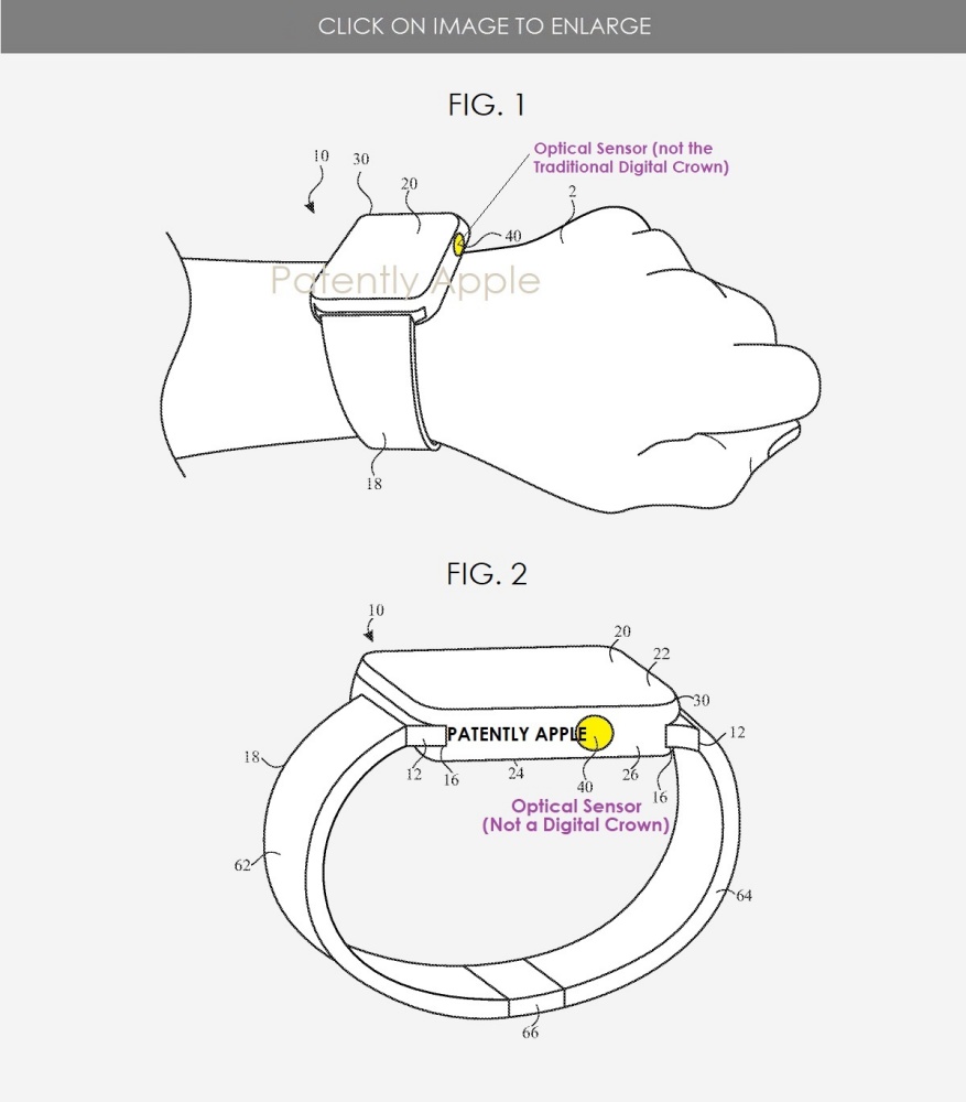 苹果新专利显示未来Apple Watch 数位表冠可能改以光学感应设计取代还可提高防水、防尘效果