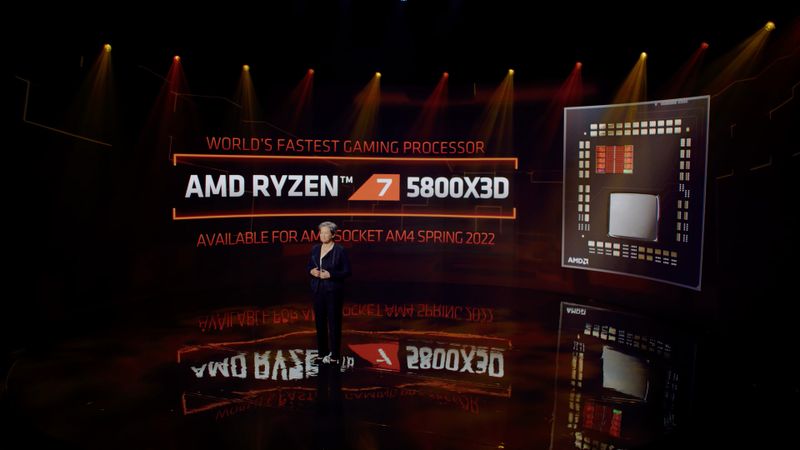 AMD Ryzen 7 5800X3D于2022春季上市，游戏性能较Ryzen 9 5900X提高15