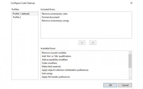 Visual Studio 17.1加入自动清理代码和自动存储功能