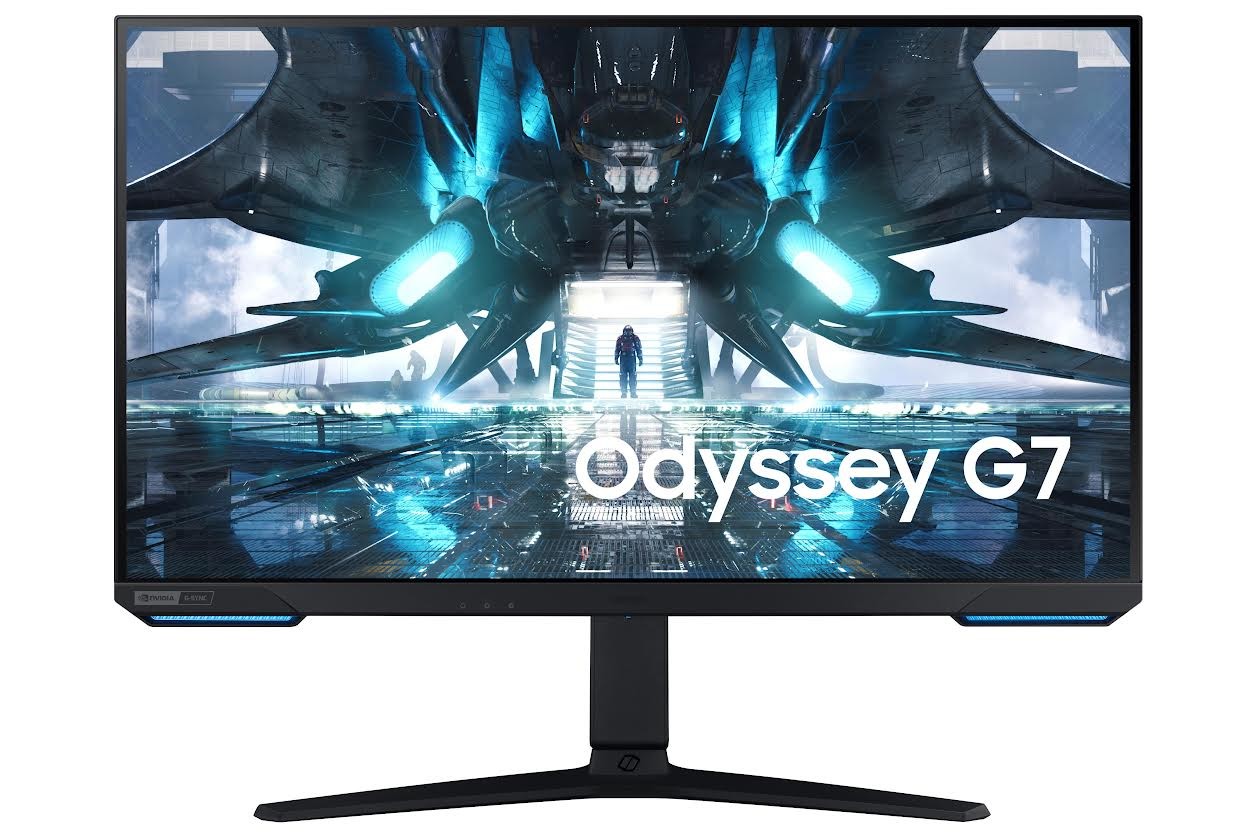 照片中提到了Odyssey G7、anwioia YNC，包含了三星奧德賽G7、三星奧德賽G7、28 英寸、三星 28" Odyssey G70A 4K UHD LED 電競顯示器、144赫茲