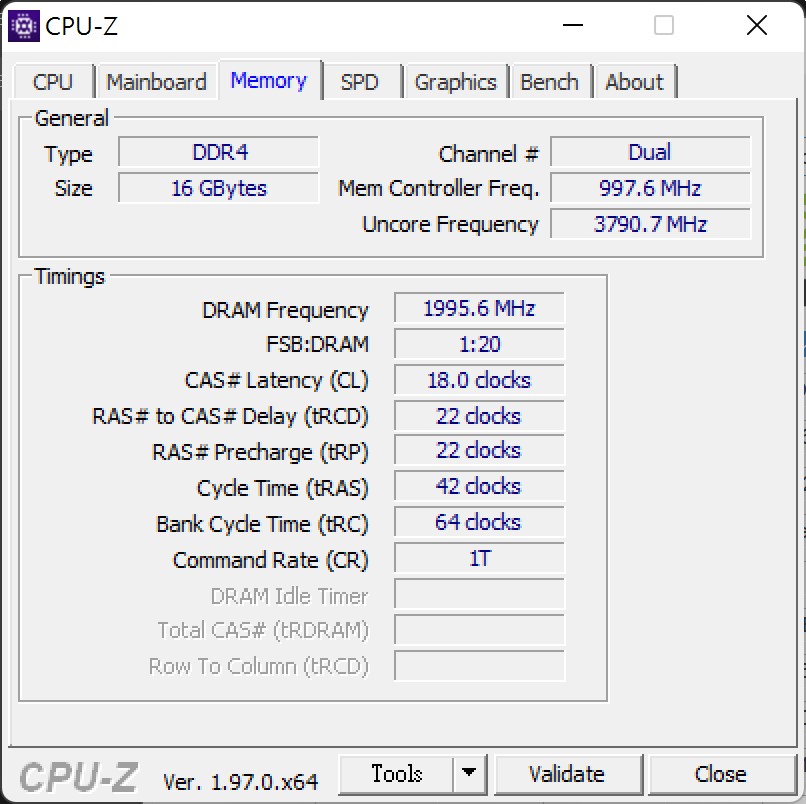 内存使用Team Xtreem ARGB DDR4-4000 8GB x 2。