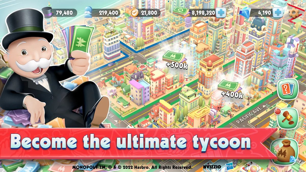 《MONOPOLY TYCOON》正式上线！在手机上建造百万富翁城市！