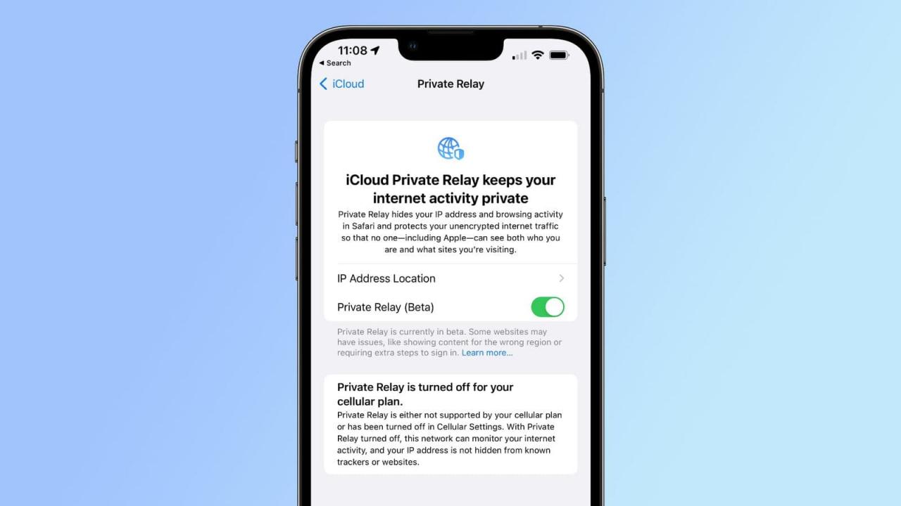 iCloud 私密转送文字修正