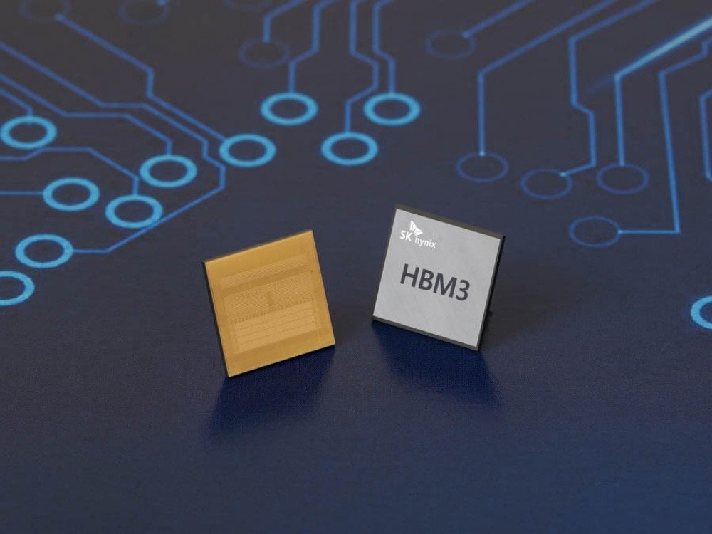 照片中提到了SK hynix、HBM3，跟SK海力士有关，包含了hbm3、动态随机存取存储器、高带宽内存、显示卡