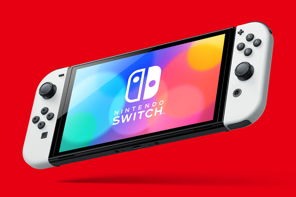 照片中提到了NINTENDO、SWITCH.，跟任天堂有关，包含了切换oled、任天堂开关OLED、任天堂Switch、有机发光二极管