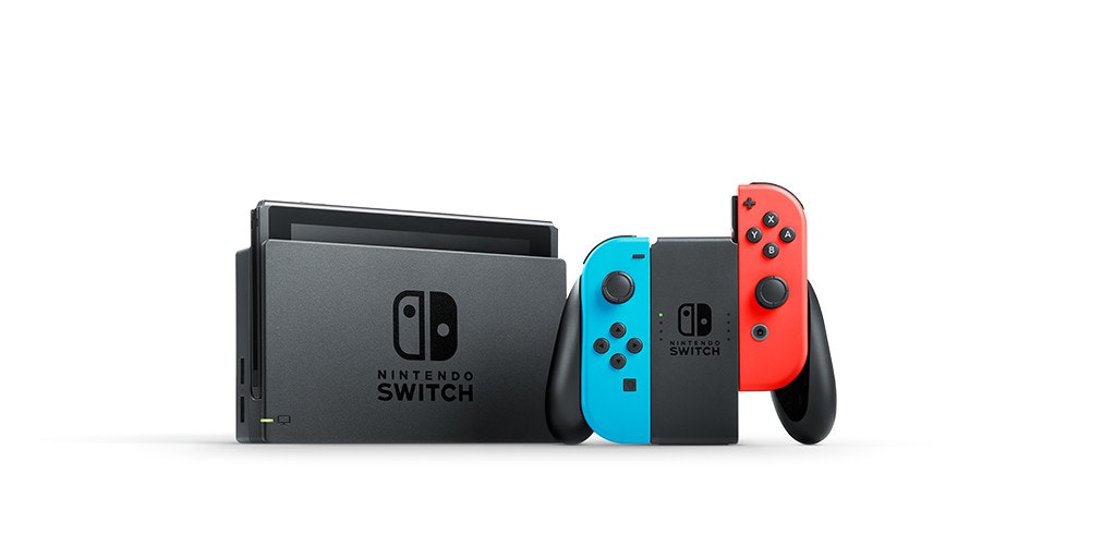 照片中提到了WITCH、NINTENDO、SWITCH，跟任天堂、任天堂有关，包含了任天堂开关出售毛里求斯、任天堂Switch、马里奥赛车8、马里奥赛车8豪华、乔伊·康