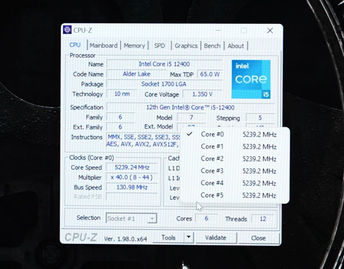 国外高手成功将i5-12400超频至5.2GHz，性能提高33%