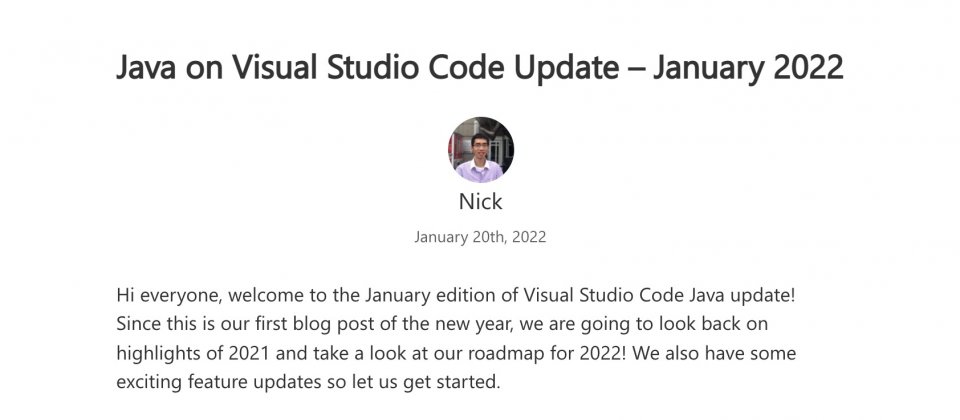 微软释出新年第一个VS Code Java扩充套件更新，并说明接下来发展路线 