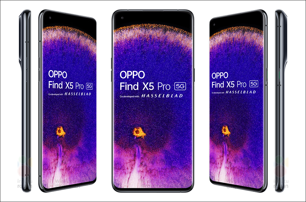 OPPO Find X5 Pro 官方渲染、规格详情提前泄露：哈苏加持、搭载 Snapdragon 8 Gen 1 处理器