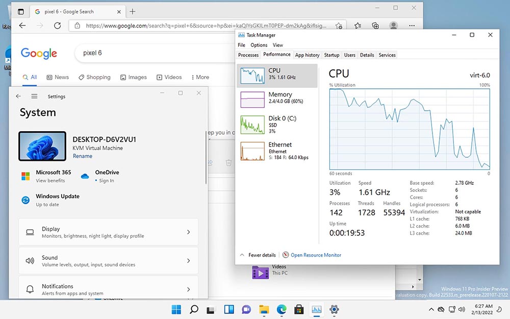 国外开发者发现 Android 13 可以顺畅的运行虚拟 Windows 11，连毁灭战士都能玩 