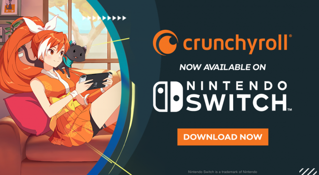 动画流平台Crunchyroll现已可于任天堂Switch上使用