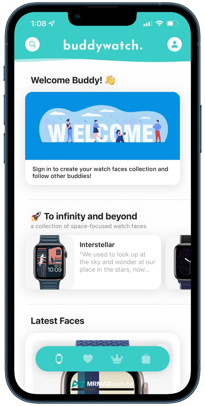Apple Watch表面下载推荐 1. Buddywatch