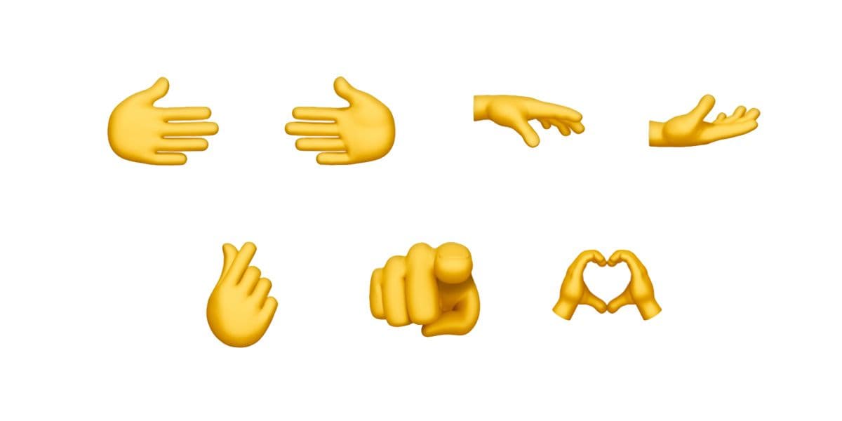 iOS 15.4 Emoji 手势表情符号