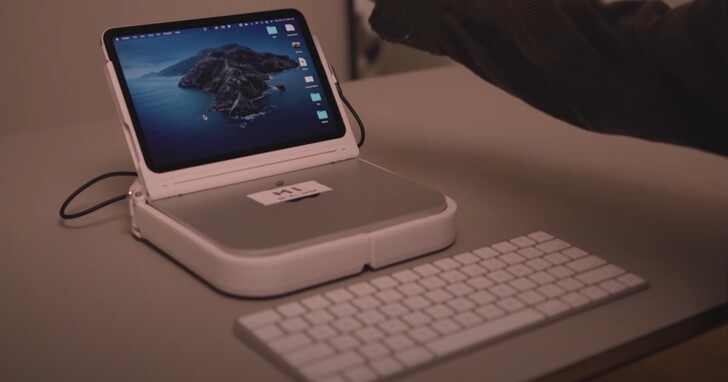 动手达人为M1 Mac mini换上3D打印外壳：体积大减 还可变身移动工作站