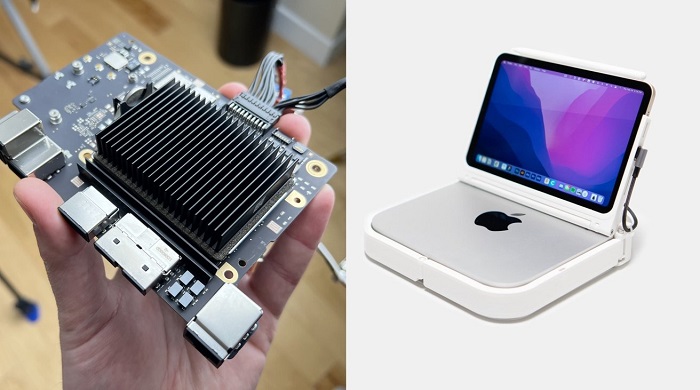 动手达人为M1 Mac mini换上3D打印外壳：体积大减 还可变身移动工作站