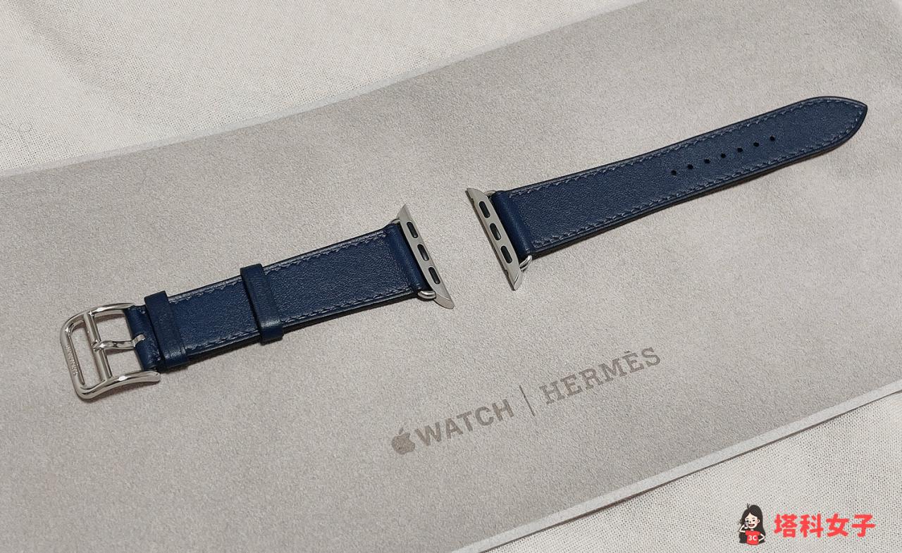 Apple Watch Hermès 表带开箱：海军蓝表带