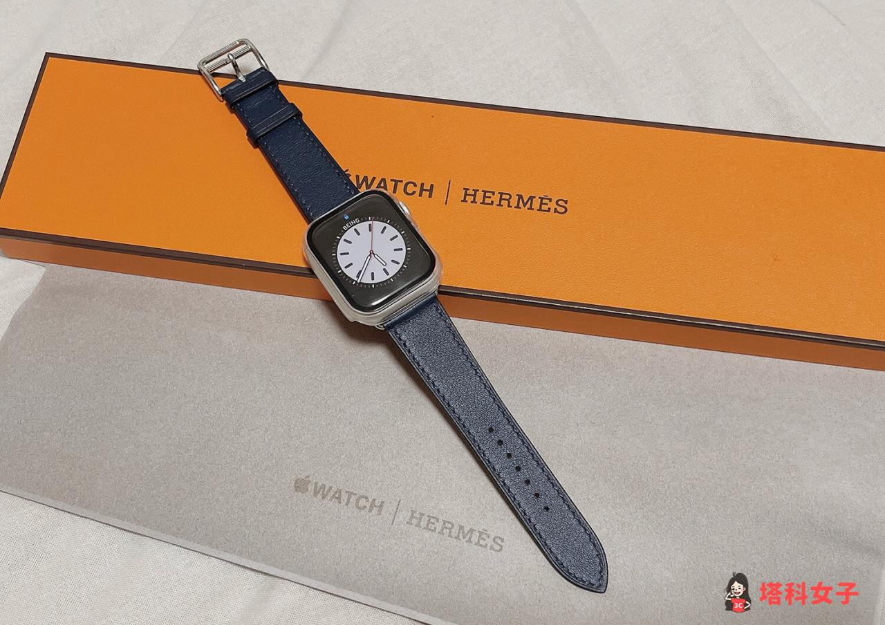 Apple Watch Hermès 表带开箱：海军蓝