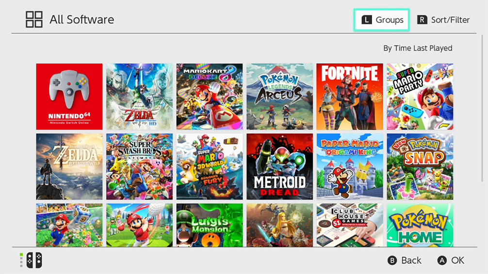 找游戏变得更加方便！Nintendo Switch 14.0.0更新终于加入游戏分类功能！