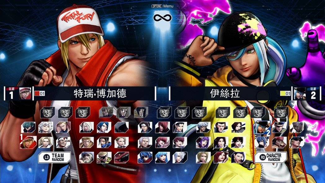 本次KOF15预设登场人物有39名。 图/截自游戏（部分下同）