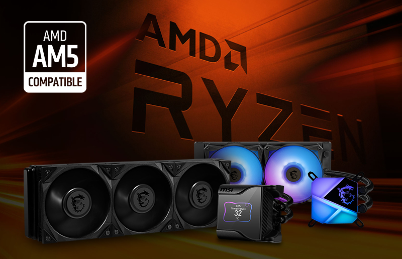 MSI的整个AIO水冷散热器系列已为下一代AMD AM5插槽和Ryzen 7000 CPU做好准备