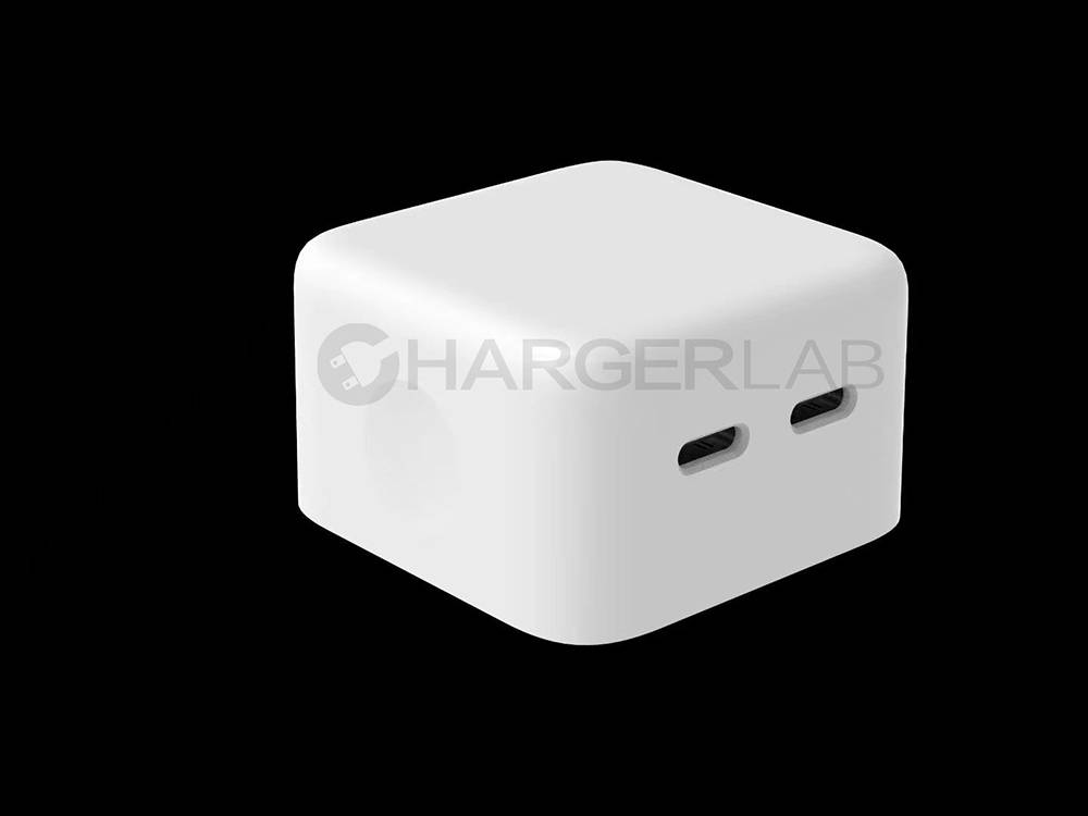 Apple 35W 双 USB-C 充电器照片曝光，支持最高 35W 输出、双 USB-C 充电接口、采可收折插头设计