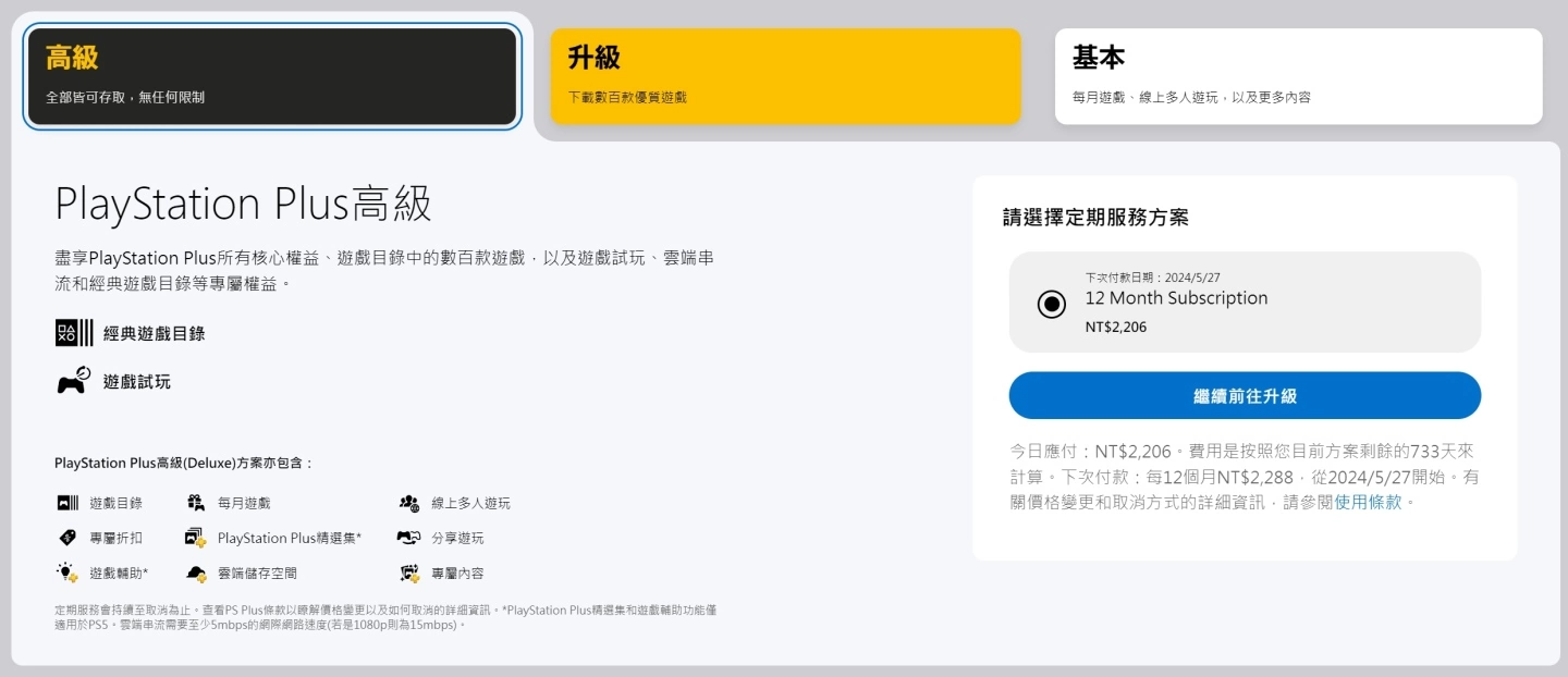 PlayStation Plus 服务下修升级/高级版变更费用，官方称为「技术错误」引发玩家议论