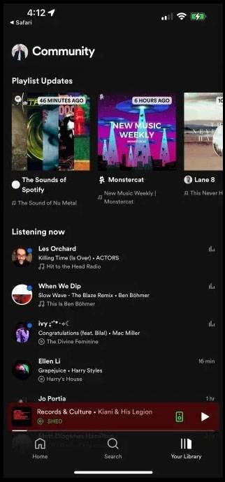 Spotify 正在开发让你看到朋友在听什么音乐的功能，更着重于社交互动