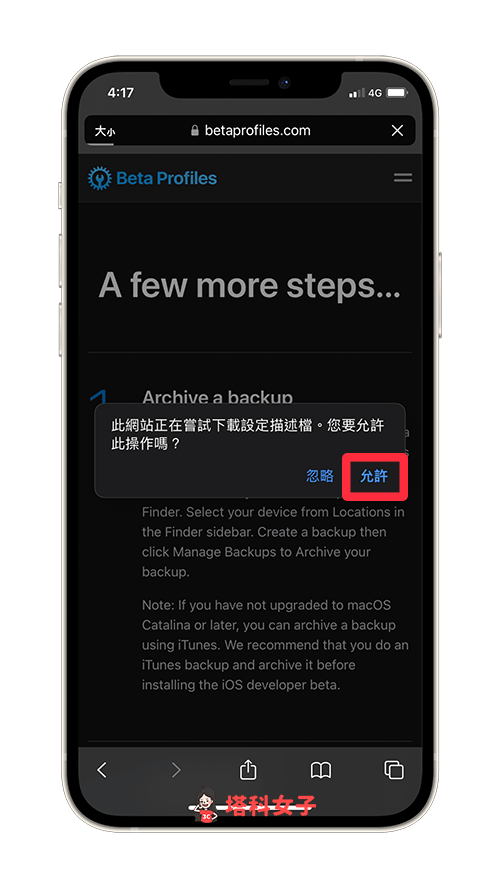 iPhone 下载 iOS 16 Beta 测试版：允许