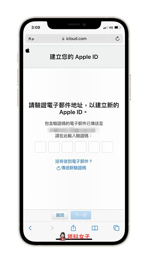 注册 Apple ID 帐号：验证电子邮件