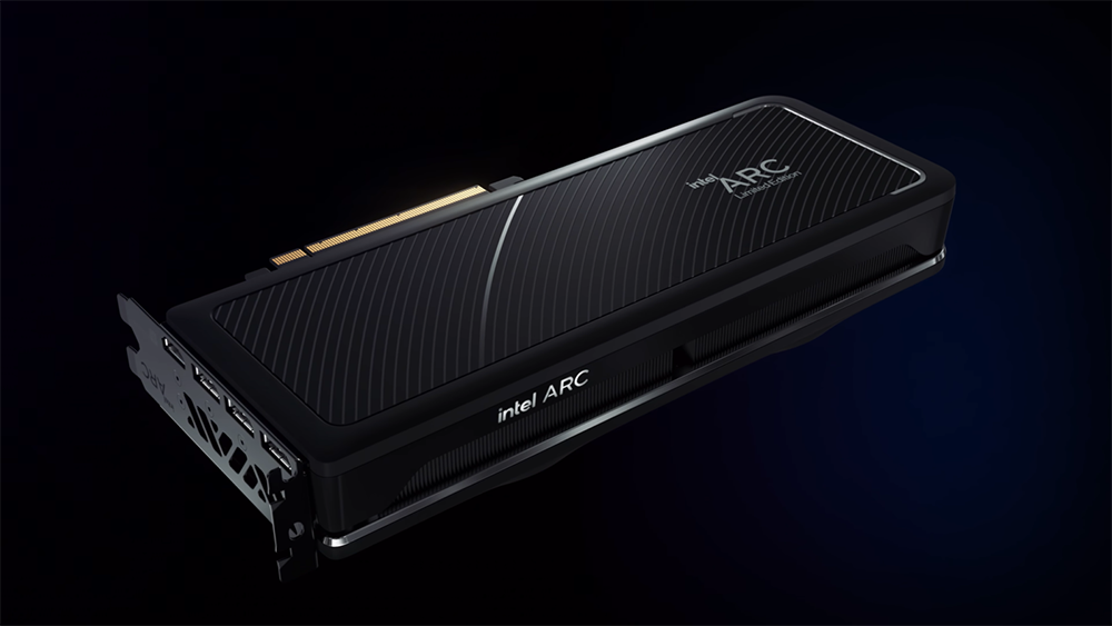 Intel 旗舰 Arc 限量版游戏显卡于国外展出，配备完整 ACM-G10 GPU