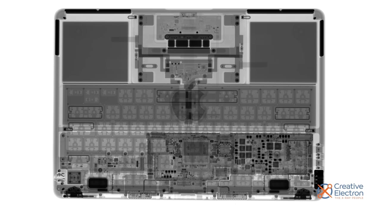 M2 MacBook Air 的 X光透视图