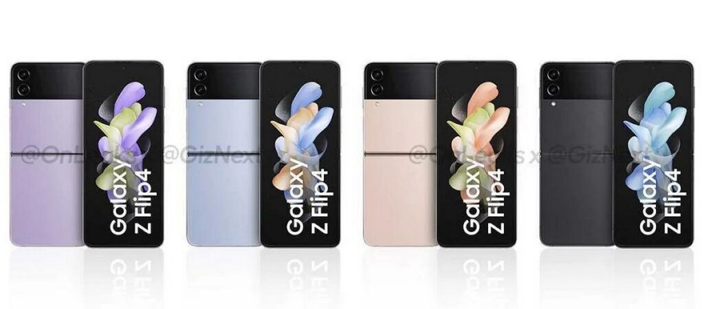 Samsung Galaxy Z Flip4官方渲染图曝光：四种配色亮相，包括全新紫色Bora Purple！