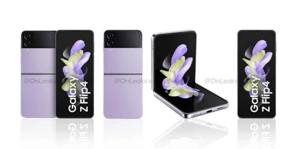 Samsung Galaxy Z Flip4官方渲染图曝光：四种配色亮相，包括全新紫色Bora Purple！