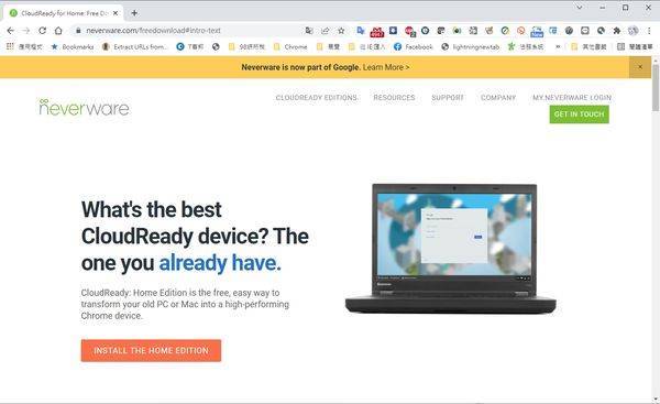 Neverware 推出的 CloudReady，可将旧桌机或笔记本变成 ChromePC 或 Chromebook，不过 Neverware 已在2020年被 谷歌 收购，现在官网上也会提供导向「Chrome OS Flex」的页面。