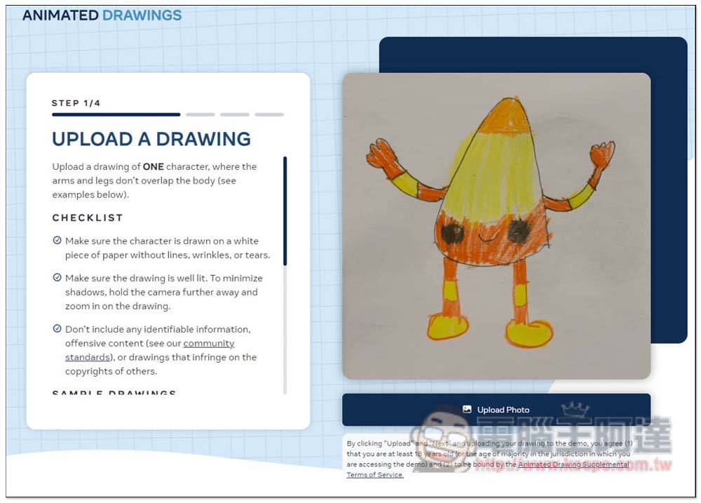 ANIMATED DRAWINGS 可让涂鸦动起来的免费工具，让小朋友的画画变更有趣