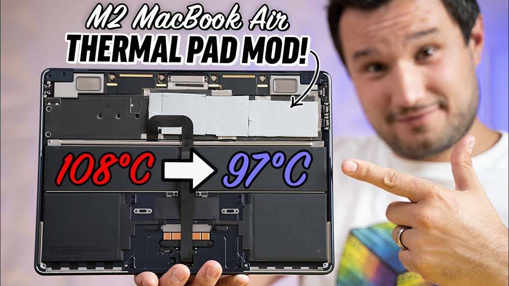 M2 版 MacBook Air 过热影响效能，不建议用户学 YouTuber 加装散热贴片