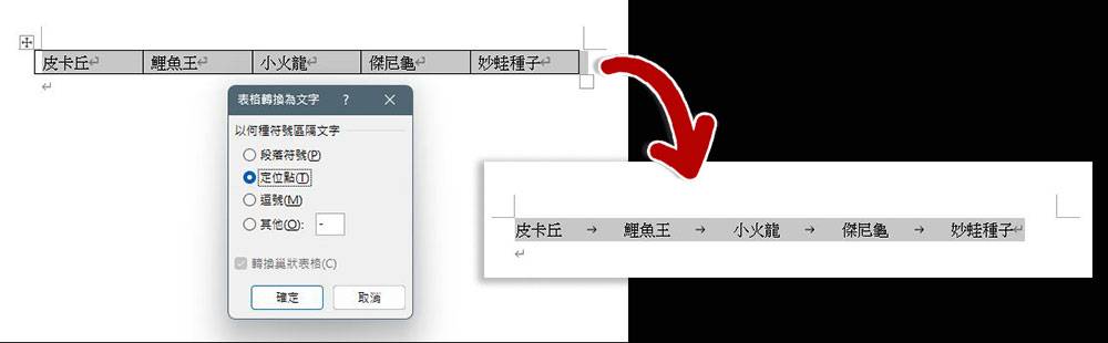 免复制还省时间！ 如何在 Microsoft Word 进行文字与表格之间快速转换