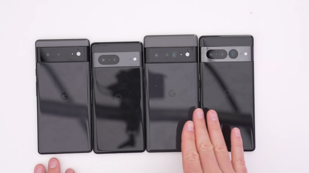 照片中包含了谷歌 Pixel、像素5、像素6a、手机、谷歌像素6专业版