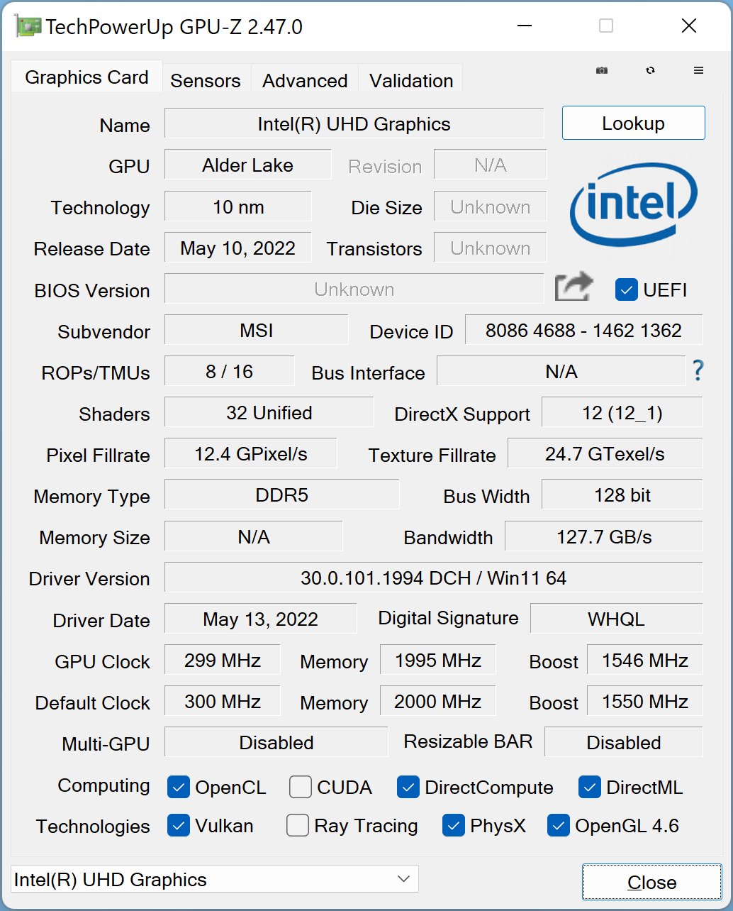 MSI Titan GT77 12UHS