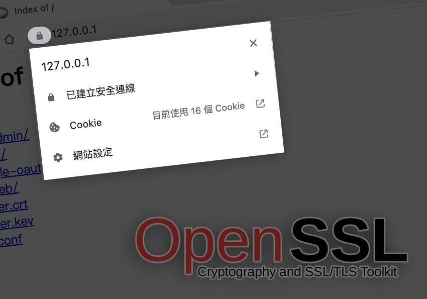 梅问题-OPENSSL让MAMP免费版在 Localhost 本机环境中也能安装 SSL 安全凭证