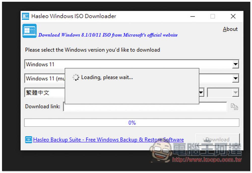 Hasleo Windows ISO Downloader 一键下载微软官方 Win11/10/8.1 ISO 文件的免费软件