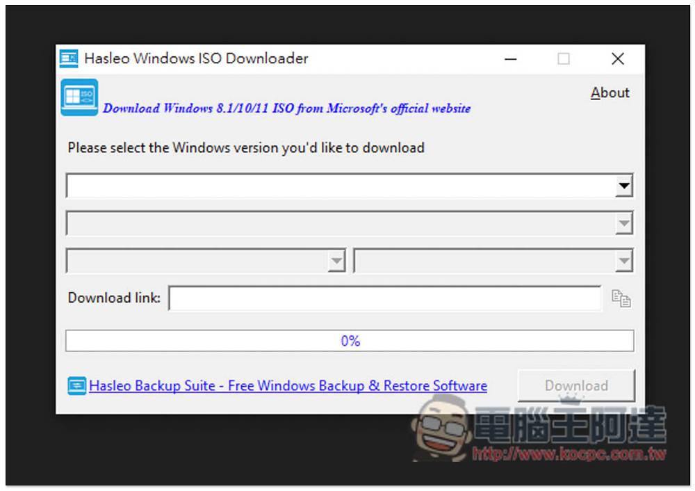 Hasleo Windows ISO Downloader 一键下载微软官方 Win11/10/8.1 ISO 文件的免费软件