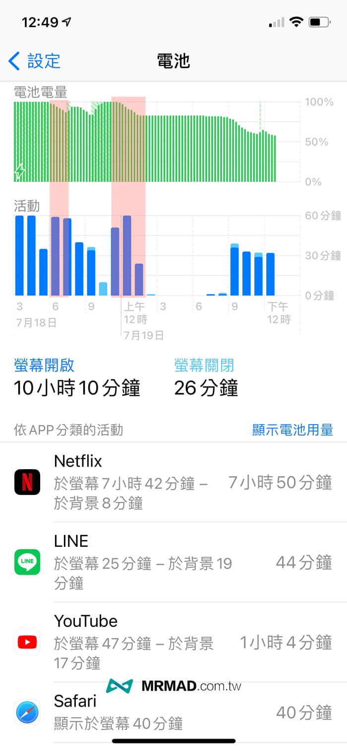 APP或游戏耗电状态3