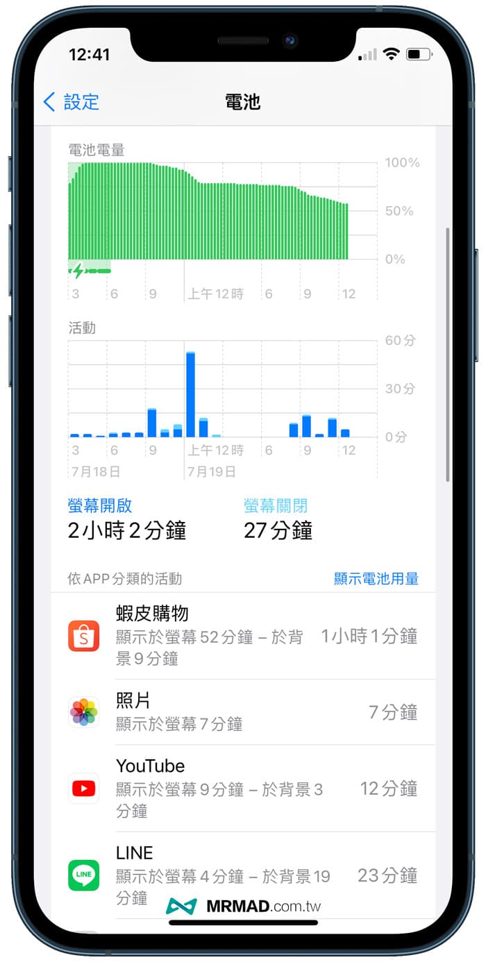 查询iPhone电池耗电纪录技巧1