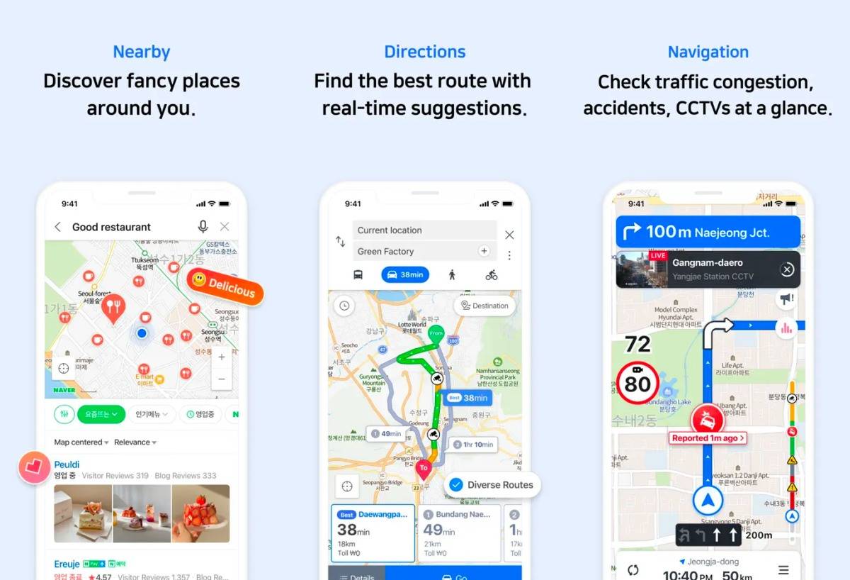 韩国地图App ：Naver Map
