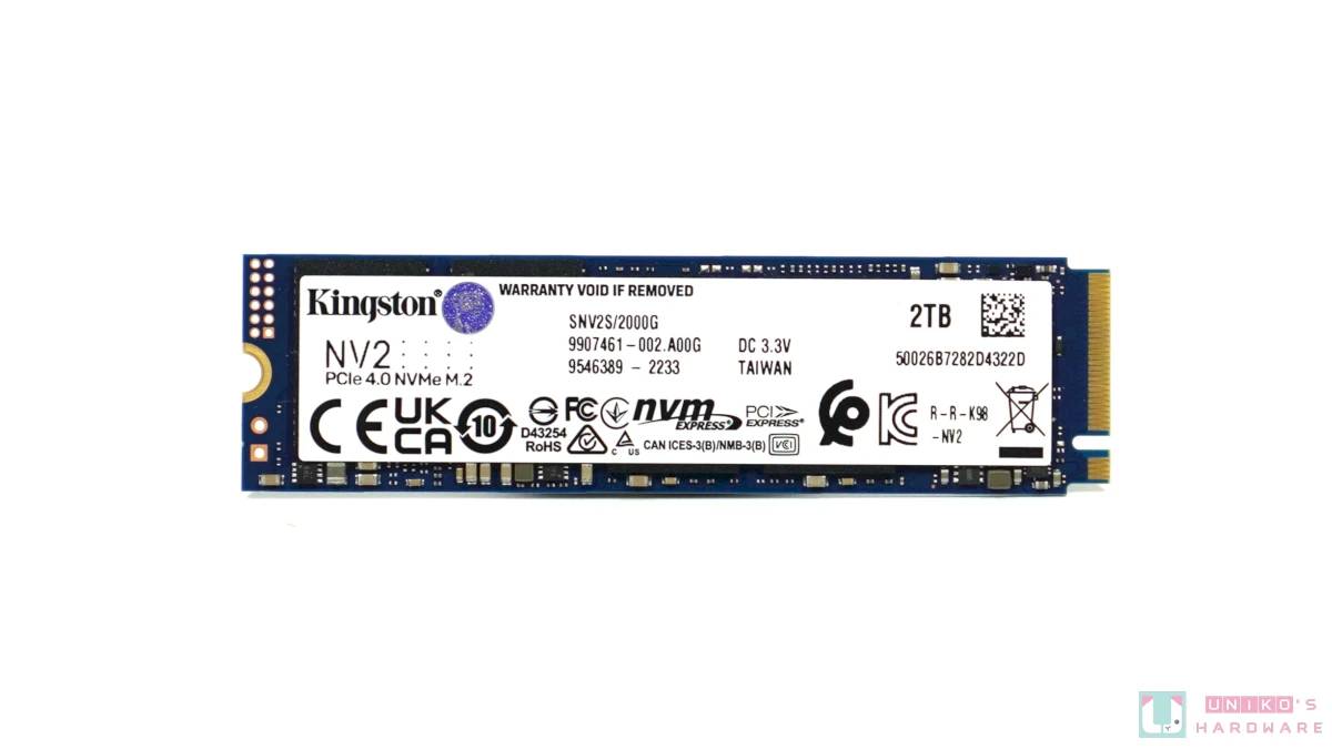 Kingston NV2 PCIe 4.0 NVMe SSD 評測開箱