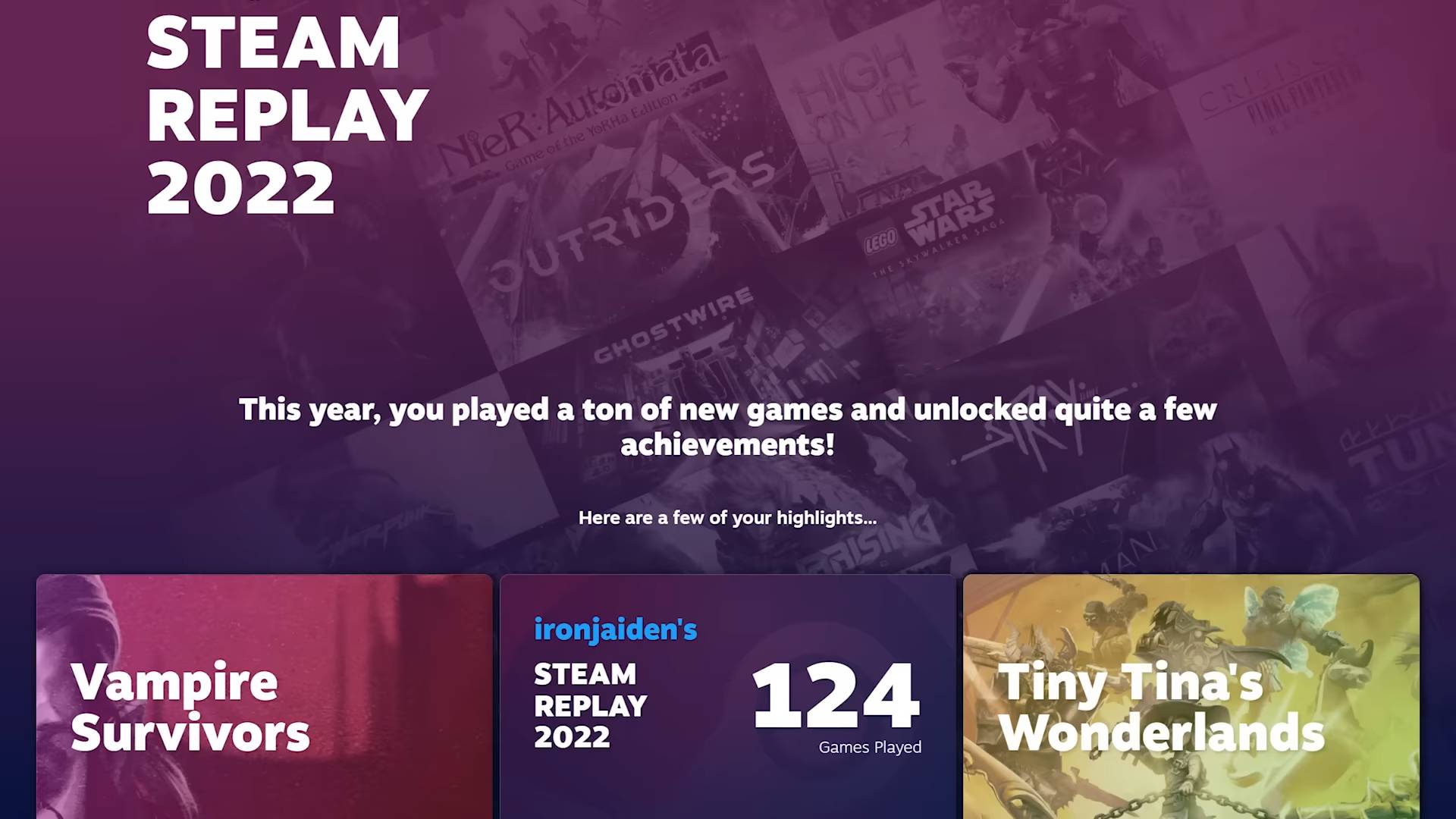Steam回顾功能「Steam Replay」正式上线！快看看你们今年都玩了多少游戏！