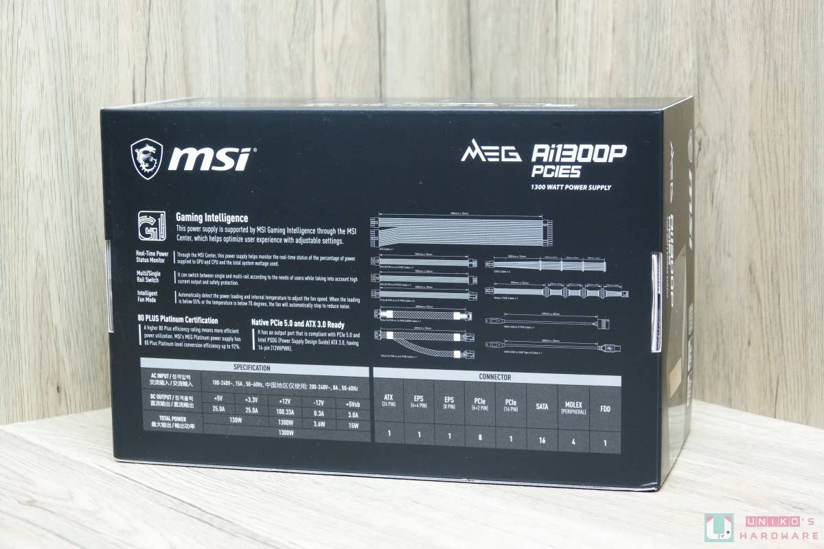 新世代 ATX 3.0 电供再添生力军！ MSI MEG Ai1300P PCIE5 开箱