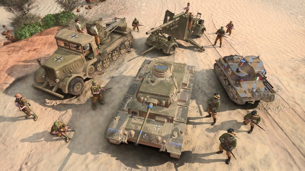 《英雄连队3》公开全新阵营预告片！ 介绍德意志非洲军团机械化的威力